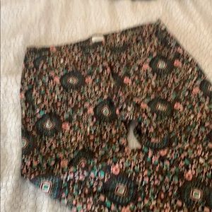 J Crew Printed ankle trouser
